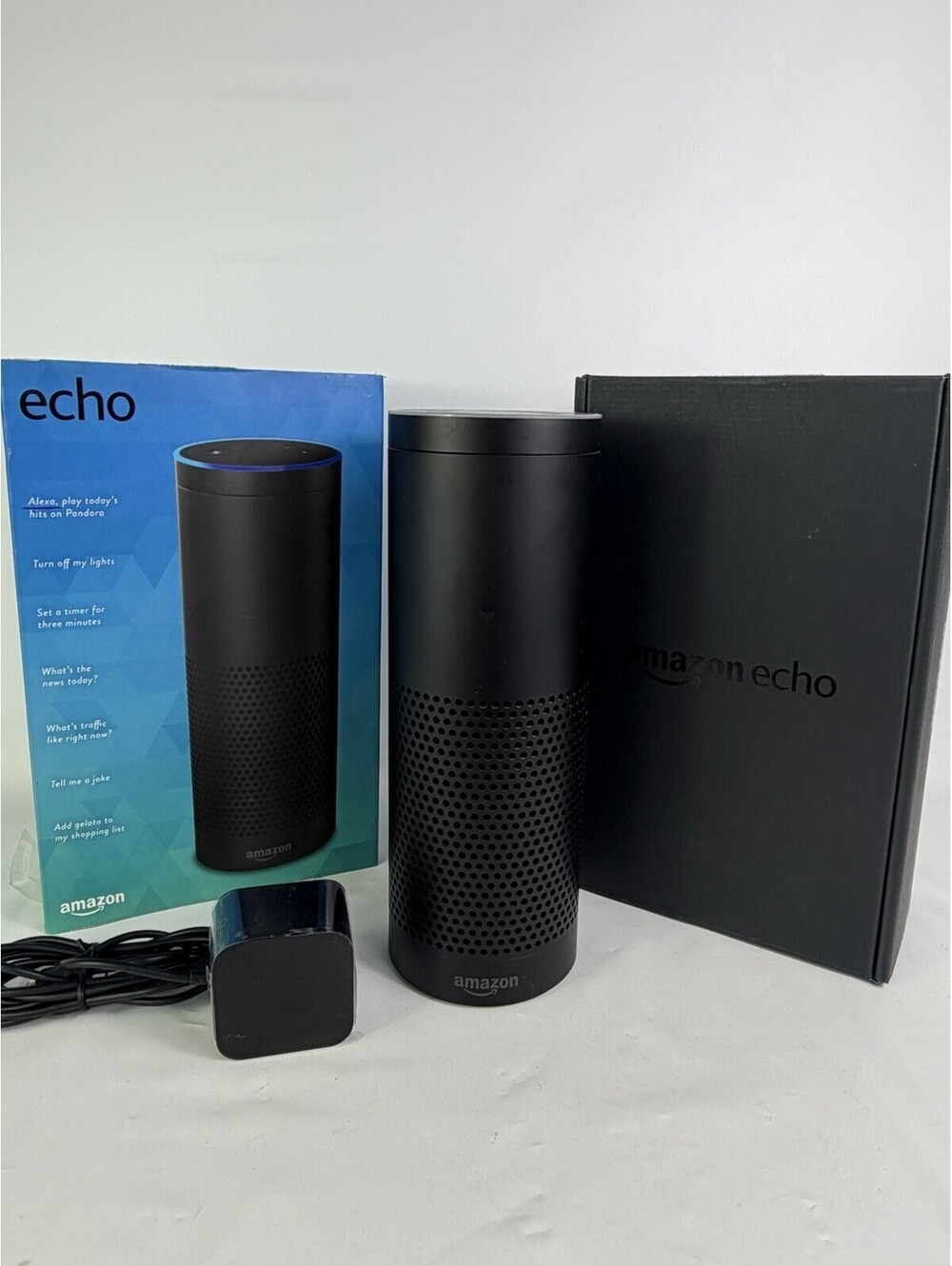 Amazon Echo Black Tower 1st Generation Alexa Smart Speaker